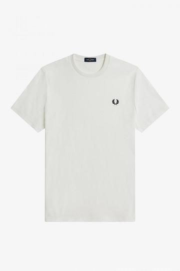 White Fred Perry 1952 Graphic Men's T Shirts | PH 1625EBCX